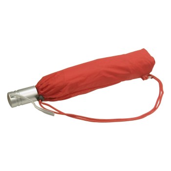 Folding Umbrella- Red with White MaxiAids Logo Folding Umbrella- Red with White MaxiAids Logo