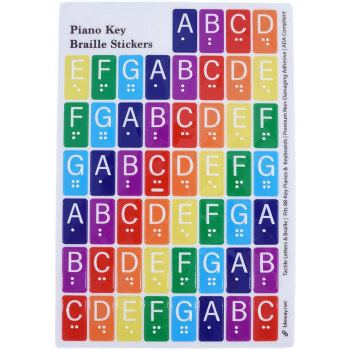 Piano Key Braille Stickers