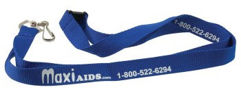 MaxiAids Lanyard with Metal Swivel Snap Hook- Blue MaxiAids Lanyard with Metal Swivel Snap Hook- Blue