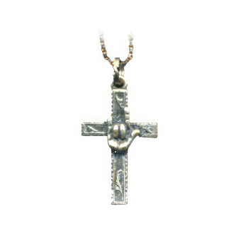 ILY Sterling Silver Cross with 18 inch chain