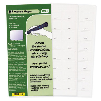 RNIB PenFriend Audio Laundry Labels- Pack 2- 48-pk