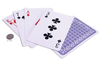 Giant Size Playing Cards (Braille on 1 Corner of Each Card)