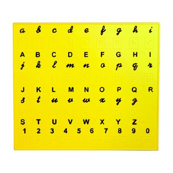 Braille English Alphabet Trainer Plate Braille English Alphabet Trainer Plate
