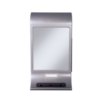 Z-Fogless Touch Water Mirror with Squeegee- Silver-Tone Finish Z-Fogless Touch Water Mirror with Squeegee- Silver-Tone Finish