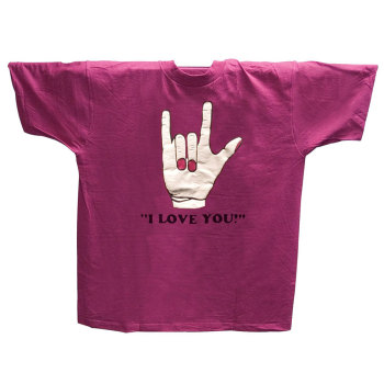 ILY T-Shirt- Fuschia Pink- Small ILY T-Shirt- Fuschia Pink- Small