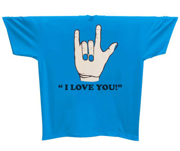 I Love You T-Shirt -Turquoise  - X-Large I Love You T-Shirt -Turquoise  - X-Large