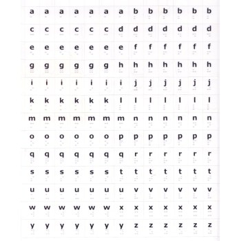 Braille Feel n Peel Alphabet Stickers- 1 Sheet