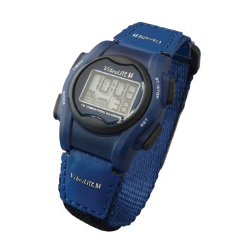 VibraLITE Mini Vibration Watch- Blue Hook-Loop Band