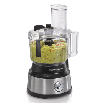 Hamilton Beach 450 Watt 10-Cup Food Processor with Bowl Scraper, Black