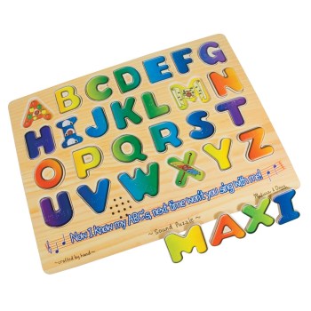 Sound Puzzle with Braille Pieces- Talking Alphabet