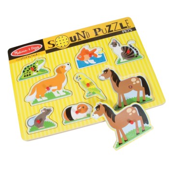 Sound Puzzle with Braille Pieces- Pets