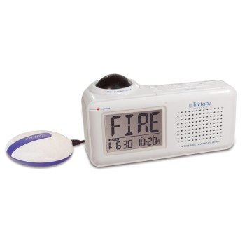 Lifetone HL Bedside Fire Alarm and Clock