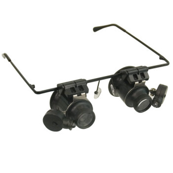 Hands-Free LED Illuminated 20x Loupe Magnifiers Hands-Free LED Illuminated 20x Loupe Magnifiers