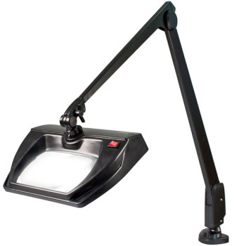 Dazor Stretchview 42-Inch Clamp Base LED Magnifier 3D 1.75x- Black