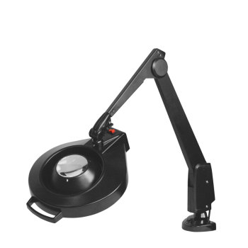 Dazor Circline Clamp Mount 28-Inch LED Magnifier- 16D 5x- Black