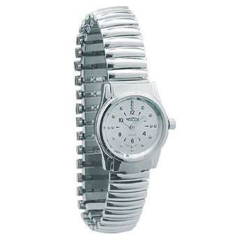 REIZEN Braille Womens Watch -Chrome, Exp. Band