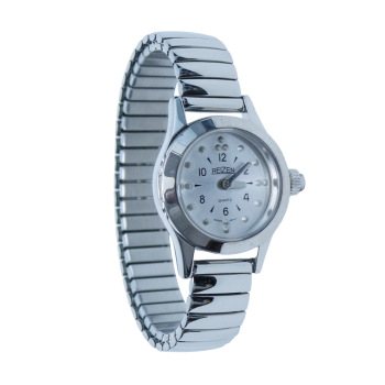 Ladies Chrome Quartz Braille with Chrome Expansion Band Ladies Chrome Quartz Braille with Chrome Expansion Band