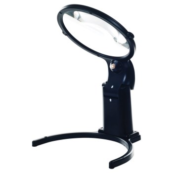 Illuminated 5-in Diameter Hands Free 2x Magnifier