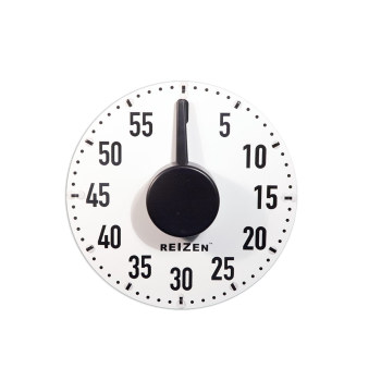 Extra Large Tactile Magnetic Kitchen Timer- White with Black Dial