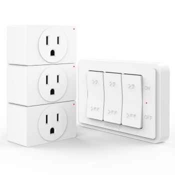 WavePoint Wireless Outlet Plug with 3-Button- white WavePoint Wireless Outlet Plug with 3-Button- white