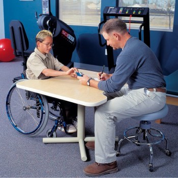 Hand Therapy Table with Dual Comfort Recesses Hand Therapy Table with Dual Comfort Recesses