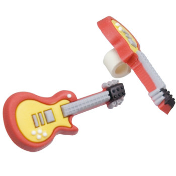 Tube Rider for BTE Hearing Aids and Cochlear Implants- Red Guitar