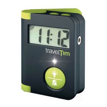 TravelTim Portable Alarm Clock Black-Green