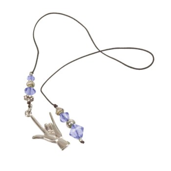 Sign Language Bookmark- ILY Hand Charm- Blue Sign Language Bookmark- ILY Hand Charm- Blue