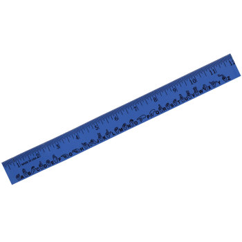 School Ruler with Sign Language A to Z- Blue School Ruler with Sign Language A to Z- Blue