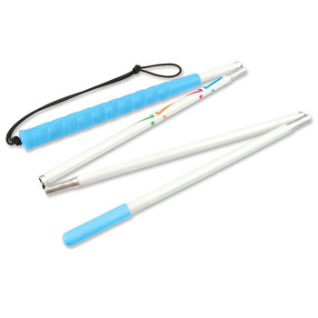 Ambutech HiLites Blue 4-Sec 46-in Aluminum Folding Cane-Pencil Tip Ambutech HiLites Blue 4-Sec 46-in Aluminum Folding Cane-Pencil Tip