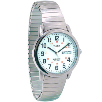 Timex Mens Indiglo Low Vision Watch Exp Band Timex Mens Indiglo Low Vision Watch Exp Band