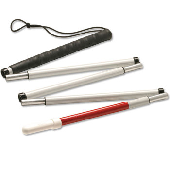 Ambutech Fiberglass 5-Section Folding Cane- Pencil- 64in Ambutech Fiberglass 5-Section Folding Cane- Pencil- 64in