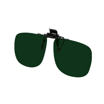 Noir Large Flip-Up Clip On UV and Infrared 1 Percent Dark Grey-Green