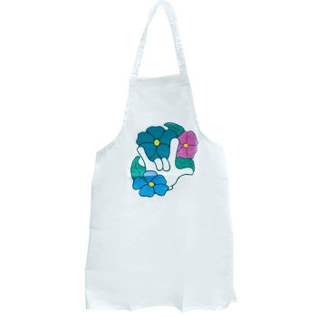 Kitchen Apron with I Love You Flower Design Kitchen Apron with I Love You Flower Design