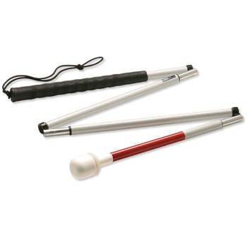 Ambutech 4-Sec Folding Graph Cane- Marshmallow Roller- 52in Ambutech 4-Sec Folding Graph Cane- Marshmallow Roller- 52in