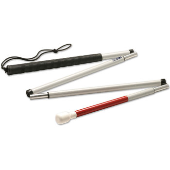 Ambutech 4-Section Folding Graphite Cane- Marshmallow- 38in Ambutech 4-Section Folding Graphite Cane- Marshmallow- 38in