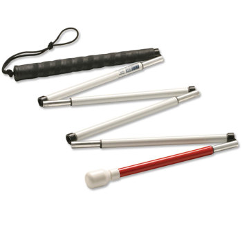 Ambutech 6-Section Folding Graphite Cane- Marshmallow- 56in Ambutech 6-Section Folding Graphite Cane- Marshmallow- 56in