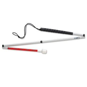 Graphite 4-Sec. Folding Cane- Marshml Roller- 48-in Graphite 4-Sec. Folding Cane- Marshml Roller- 48-in