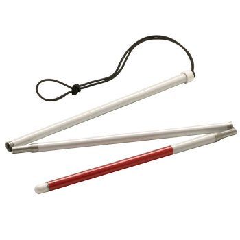 Ambutech Alum 3-Section Folding ID Cane- 28in. Ambutech Alum 3-Section Folding ID Cane- 28in.
