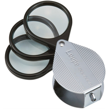 Metal Holder Loupe Mag 3 lens - 4x