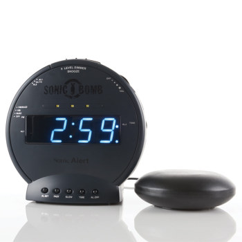 The Sonic Bomb BLACKOUT Alarm Clock with Super Shaker