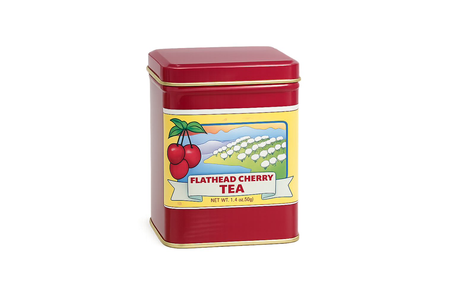 Gourmet Cherry Tea Tin, 20 Bags