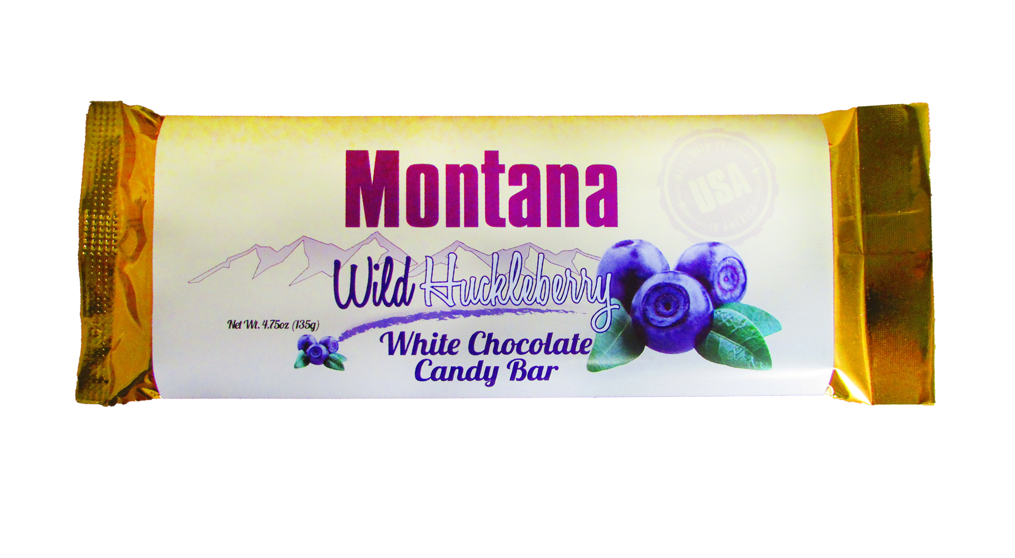 White Chocolate Huckleberry Candy Bar 4.75oz