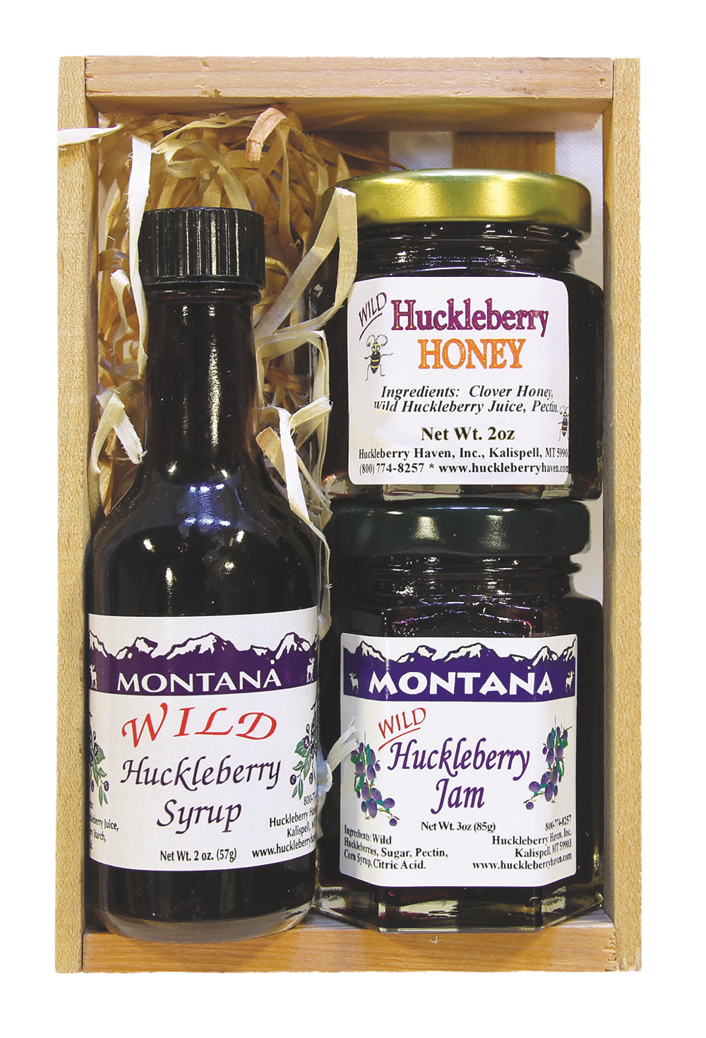 Crate: 2 oz Honey, 3 oz Jam, 2 oz Syrup