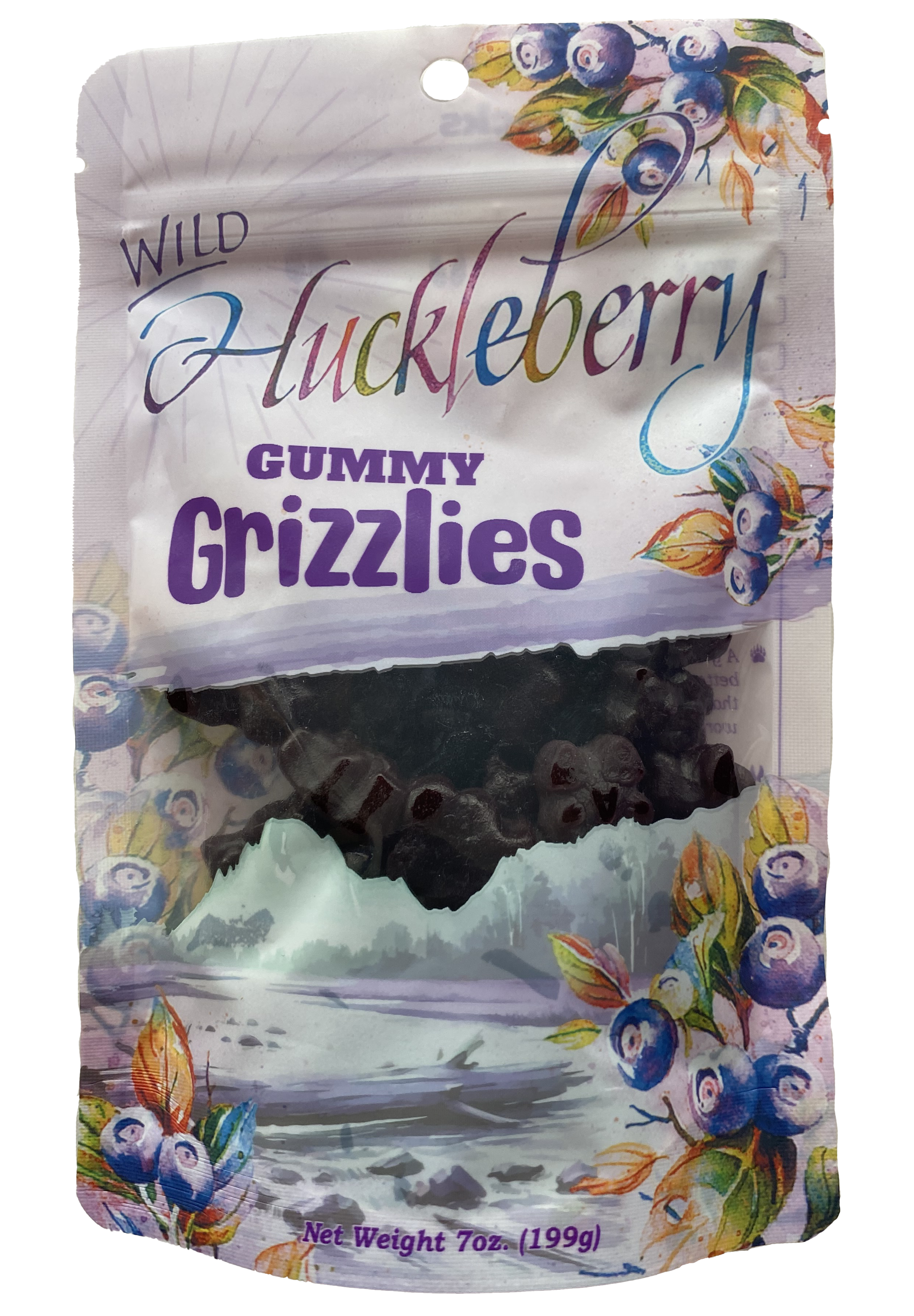 Wild Huckleberry Gummy Grizzlies, 7oz Pouch  