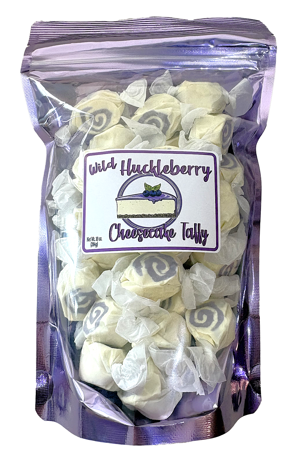Huckleberry ChesecakeTaffy, 10oz Pouch   