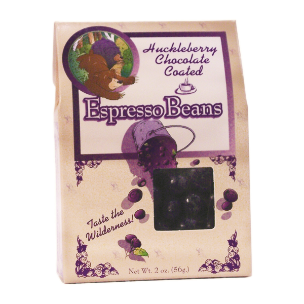 Huckleberry Chocolate Covered Espresso Beans 2oz
