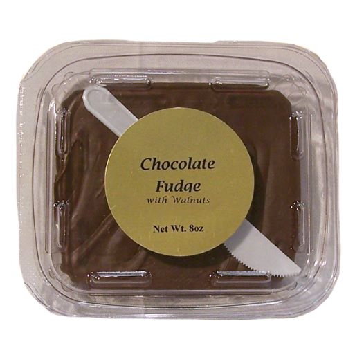 Chocolate w/Walnuts Fudge, 8oz     