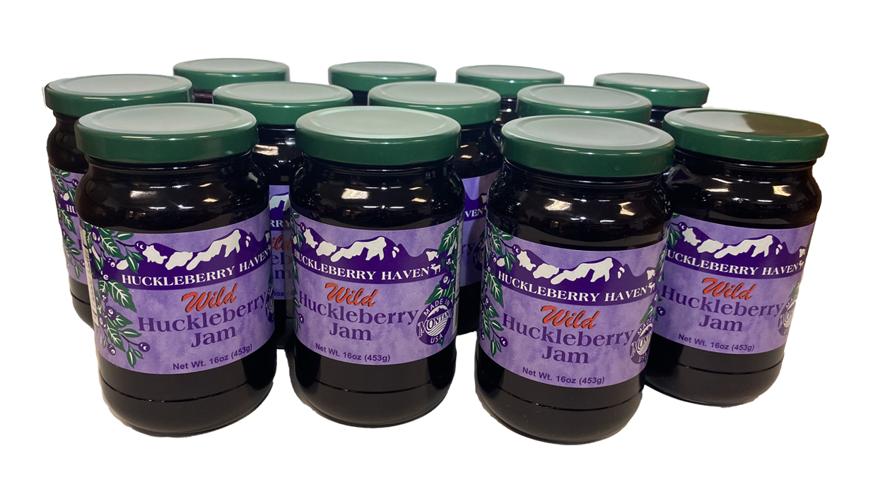 Wild Huckleberry Jam, 16oz, Case of 12 Save: 14% off