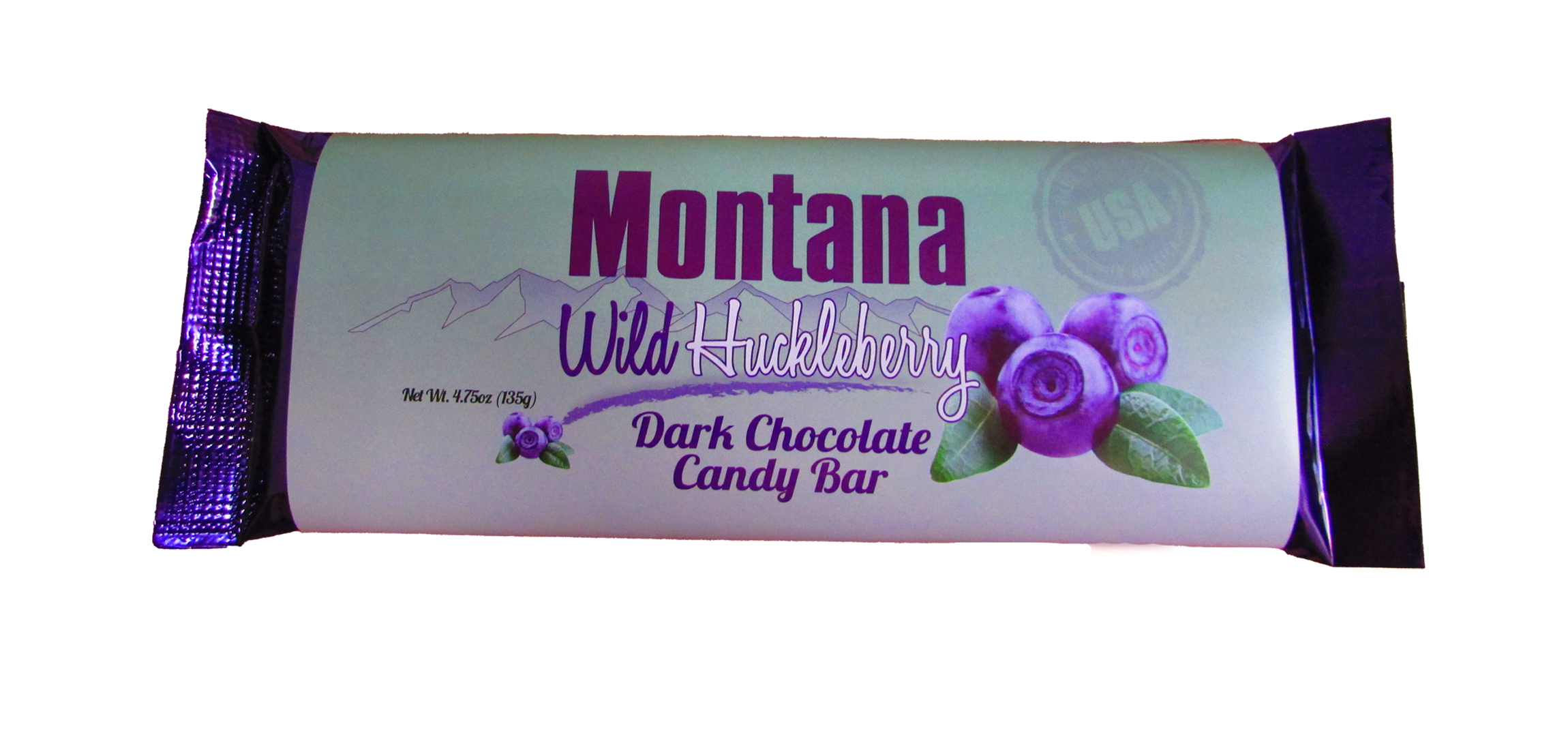 Dark Chocolate Huckleberry Candy Bar, 4.75oz